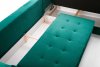 Rohová sedací souprava AMALIA rozkládací s úložným prostorem, pravá, zelená/Monolith 37