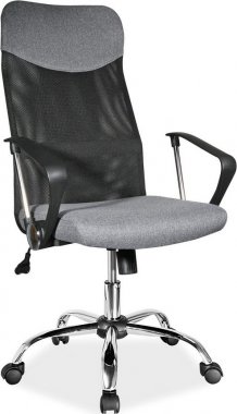 Kancelářská židle Q-025 šedá/černá látka