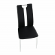 Jídelní židle SIGNA, černá, bílá ekokůže/chrom