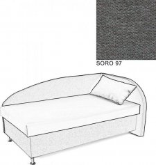Čalouněná postel AVA NAVI, s úložným prostorem, 120x200, pravá, SORO 97