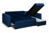 Rohová sedací souprava LINDA UNI rozkládací s úložný prostorem, tmavě modrá Kronos 9