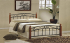 Kovová postel DOLORES, 140x200, třešeň/černý kov