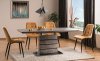 Rozkládací jídelní stůl LEONARDO 140x80, beton/černá