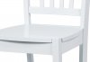 Dřevěná jídelní židle AUC-005 WT, bílá