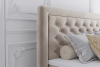 Čalouněná postel DORMAN 180x200, s úložným prostorem, krémová