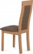 Jídelní židle BC-3921 BUK3, barva buk, potah hnědý