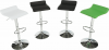 Barová židle LARIA NEW, chrom/bílá
