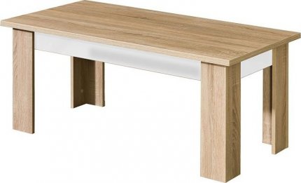 Konferenční stolek CARMELO C12 sonoma/bílá lesk