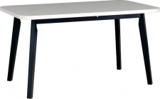 OSTENA 6 (OSLO 6) jídelní stůl rozkládací - lamino deska Bílá (bílá borovice andersen) / nohy černá - kolekce "DRE" (K150-Z)