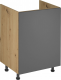 Spodní kuchyňská skříňka LANGEN D60Z dřezová, levá, dub artisan/šedý mat