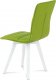 Jídelní židle B829 LIM1 - koženka limetková / vysoký lesk bílý