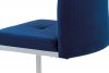 Pohupovací jídelní židle DCL-440 BLUE4, korálově modrá sametová látka/chrom