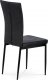 Designová jídelní židle AC-9910 BK3, černá látka imitace broušené kůže/černý kov