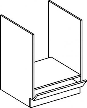 Spodní kuchyňská skříňka DARK BIS DK60 pro vestavnou troubu