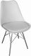 Plastová jídelní židle TAMORA, bílá/chrom
