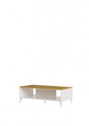 BALI 41 - Konferenční stolek, lamino bílá mat/ořech americký(Barris 41=2balíky)  (SZ) (K150-E)NOVINKA