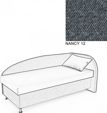 Čalouněná postel AVA NAVI, s úložným prostorem, 90x200, pravá, NANCY 12