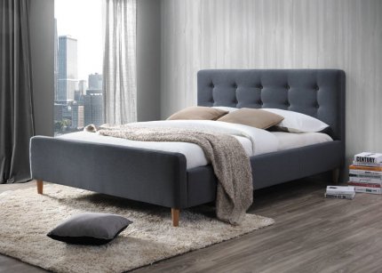 Čalouněná postel PINKO 160x200, šedá
