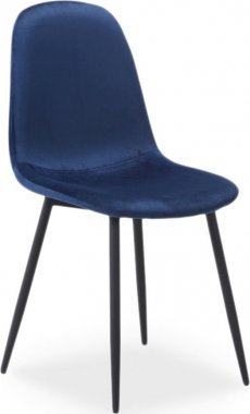 Jídelní židle FOX VELVET modrá/černá