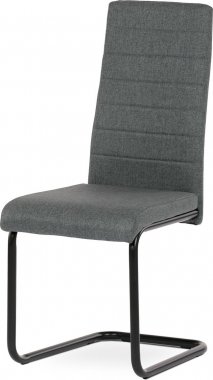 Židle jídelní, šedá látka, černý kov DCL-401 GREY2