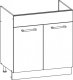 Spodní kuchyňská skříňka Sergio 19/D80Z dřezová, bílá/bílý lesk