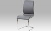 Jídelní židle DCH-575 GREY - koženka šedá / chrom