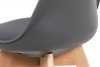 Plastová jídelní židle CT-752 GREY,  šedá/masiv buk