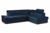 Rohová sedací souprava MAIK rozkládací s úložným prostorem, pravá, tmavě modrá Monolith 77