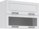 Horní kuchyňská skříňka IRMA KL80-1D1W výklopná, bílá/sklo