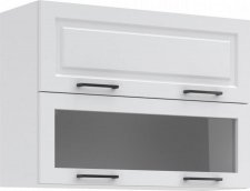 Horní kuchyňská skříňka IRMA KL80-1D1W výklopná, bílá/sklo