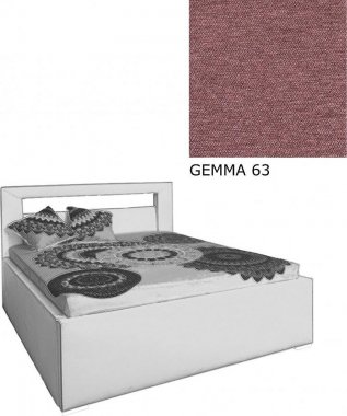 Čalouněná postel AVA LERYN 160x200, s úložným prostorem, GEMMA 63