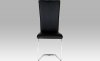 Jídelní židle DCL-173 BK, chrom / černá koženka 