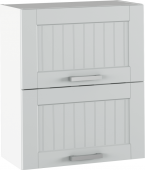 Horní kuchyňská skříňka JULIA TYP 7 výklopná, světle šedá/bílá