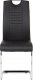 Pohupovací jídelní židle DCL-406 BK, ekokůže černá s bílými boky/chrom