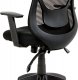 Kancelářská židle KA-A186 BK, synchronní mech., černá MESH, plast. kříž