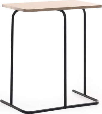 Příruční stolek, dub/černá, LAVERNE TYP 2