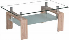 Konferenční stolek LIBOR NEW, dub sonoma/sklo