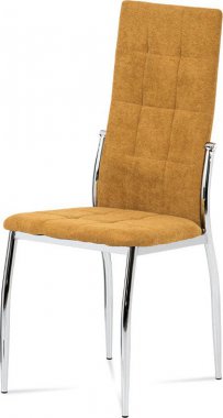Jídelní židle, kari látka, kov chrom DCL-213 KARI2