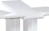 Jídelní stůl 120+40x80x75 cm, vysoký lesk bílý HT-869 WT