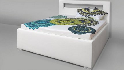 Čalouněná postel AVA LERYN 160x200, s úložným prostorem, MADRYT 920