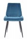 Jídelní židle PIKI velvet tyrkysově modrá/černý kov