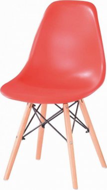 Plastová jídelní židle Enzo, červená