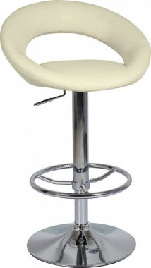 Barová židle KROKUS C-300, chrom/krémová