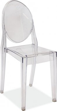 Plastová jídelní židle MARTIN transparent