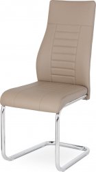 Pohupovací jídelní židle HC-955 CAP, ekokůže cappuccino/chrom