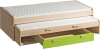Dětská postel EGO L16, 80x200, s úložným prostorem a přistýlkou, jasan/zelená