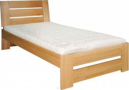 Masivní postel KL-182, 80x200, dřevo buk, výběr moření