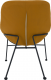 Designová jídelní židle KALIFA, látka s efektem broušené kůže, camel/černý kov