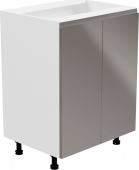 Spodní kuchyňská skříňka AURORA D602F, bílá/šedá lesk