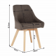 Designová jídelní židle TEZA, hněda/buk